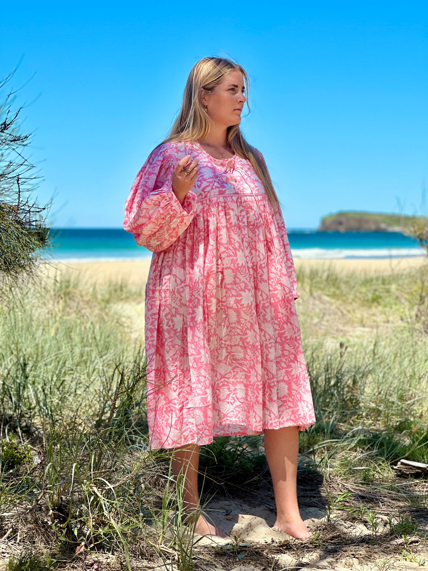 Bagh Midi Dress - Blush Pink