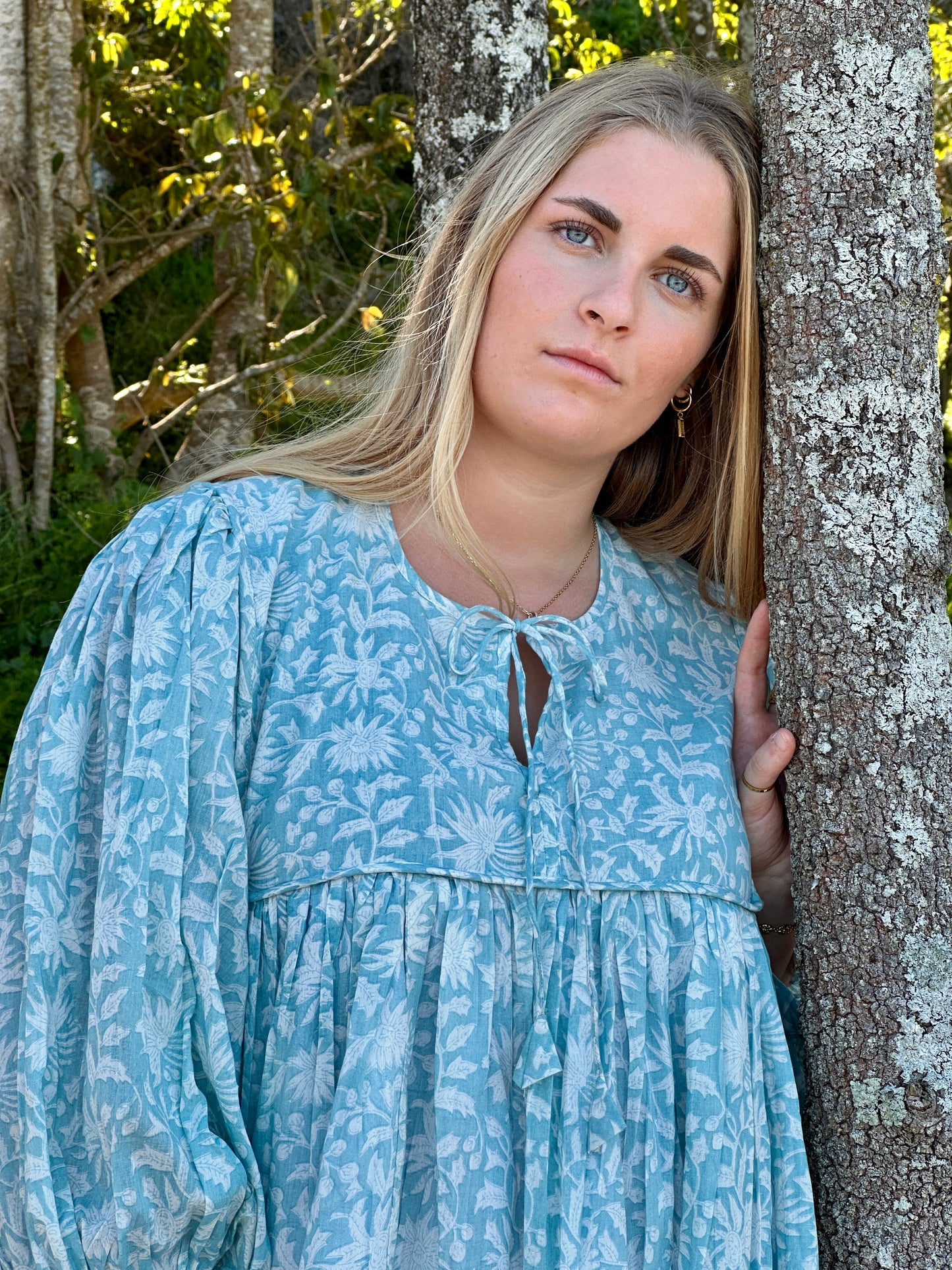 Rutoo Mini Dress - Ocean Mist Blue | Petite Friendly