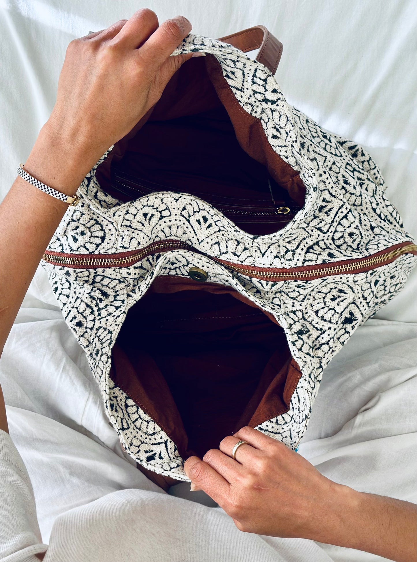 Meher Hand Printed Weekend Bag