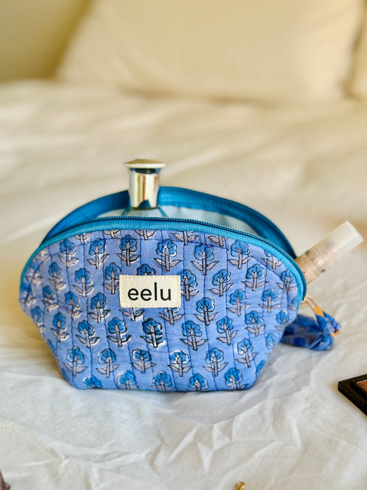 Tara Petite Pouch | Blue Haze Cotton Mini Case