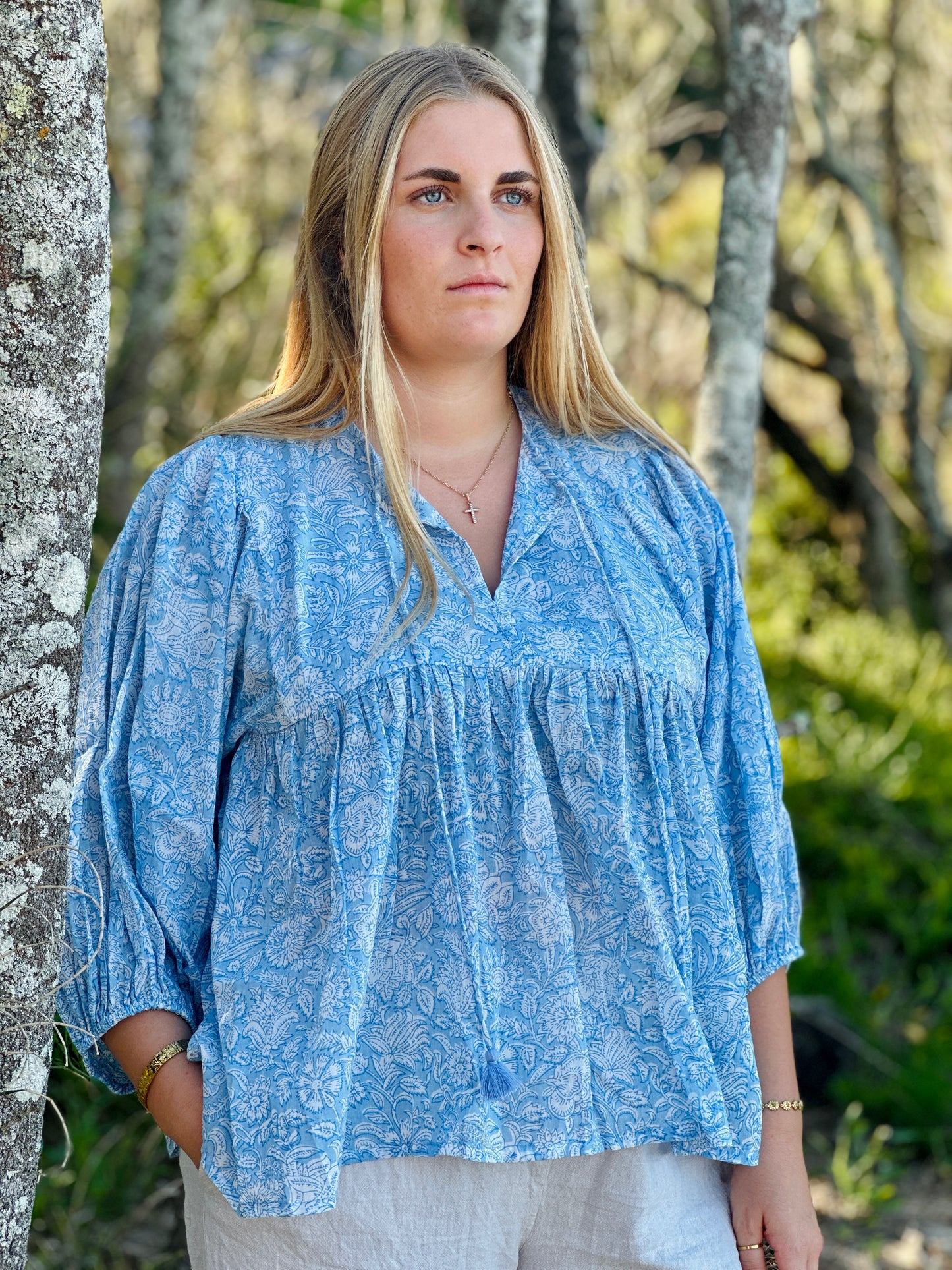 Mehek Blouse - Blue Lagoon