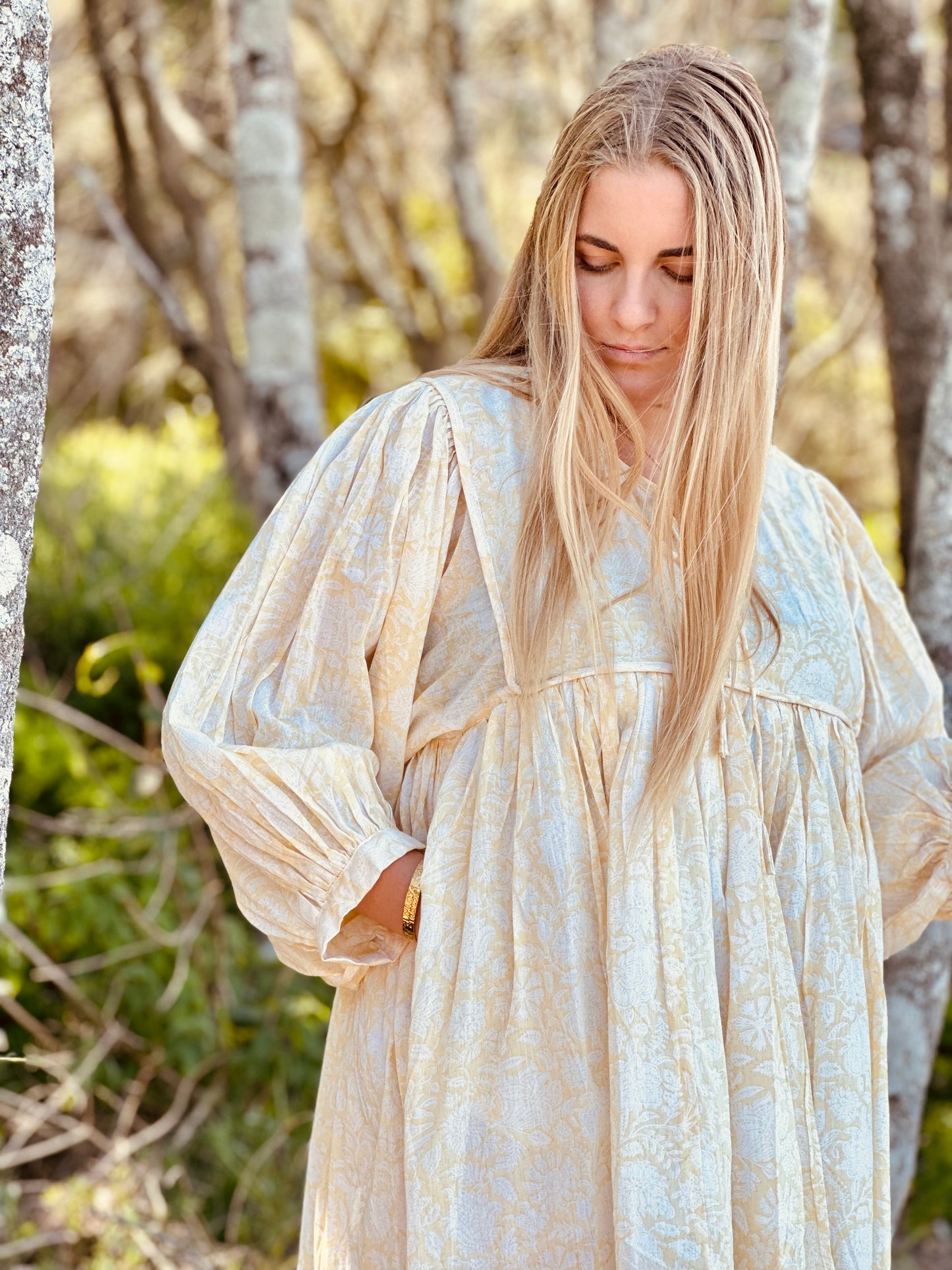 Rutoo Mini Dress - Golden Sand | Petite Friendly