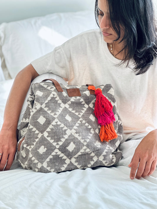 Maya Hand Printed Weekend Bag