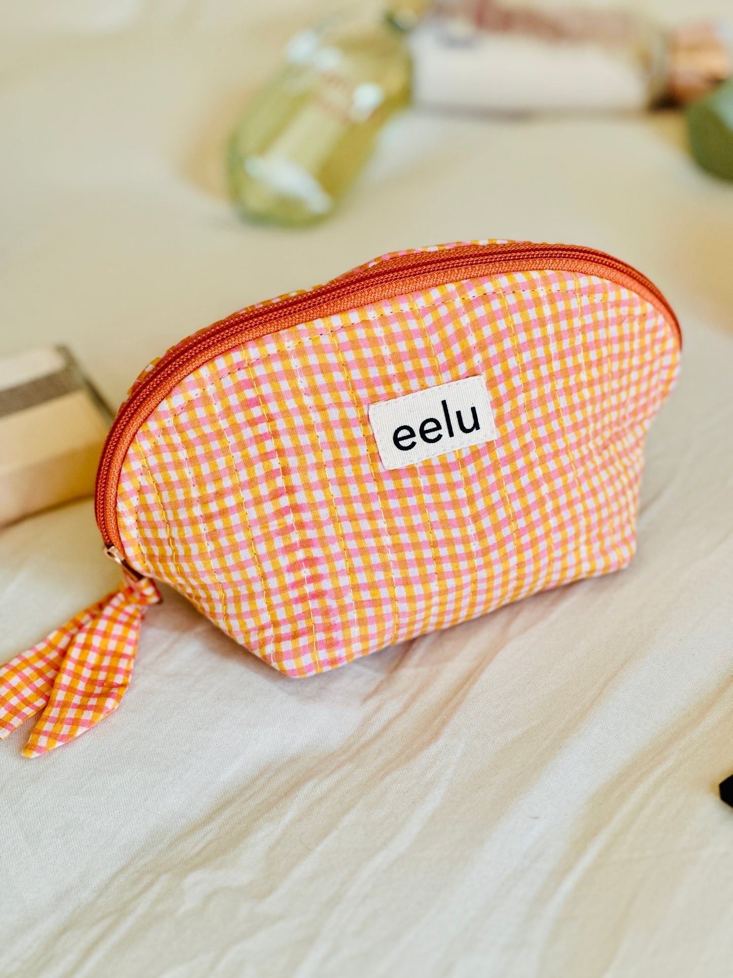Tara Petite Pouch | Citrusy Orange Cotton Mini Case