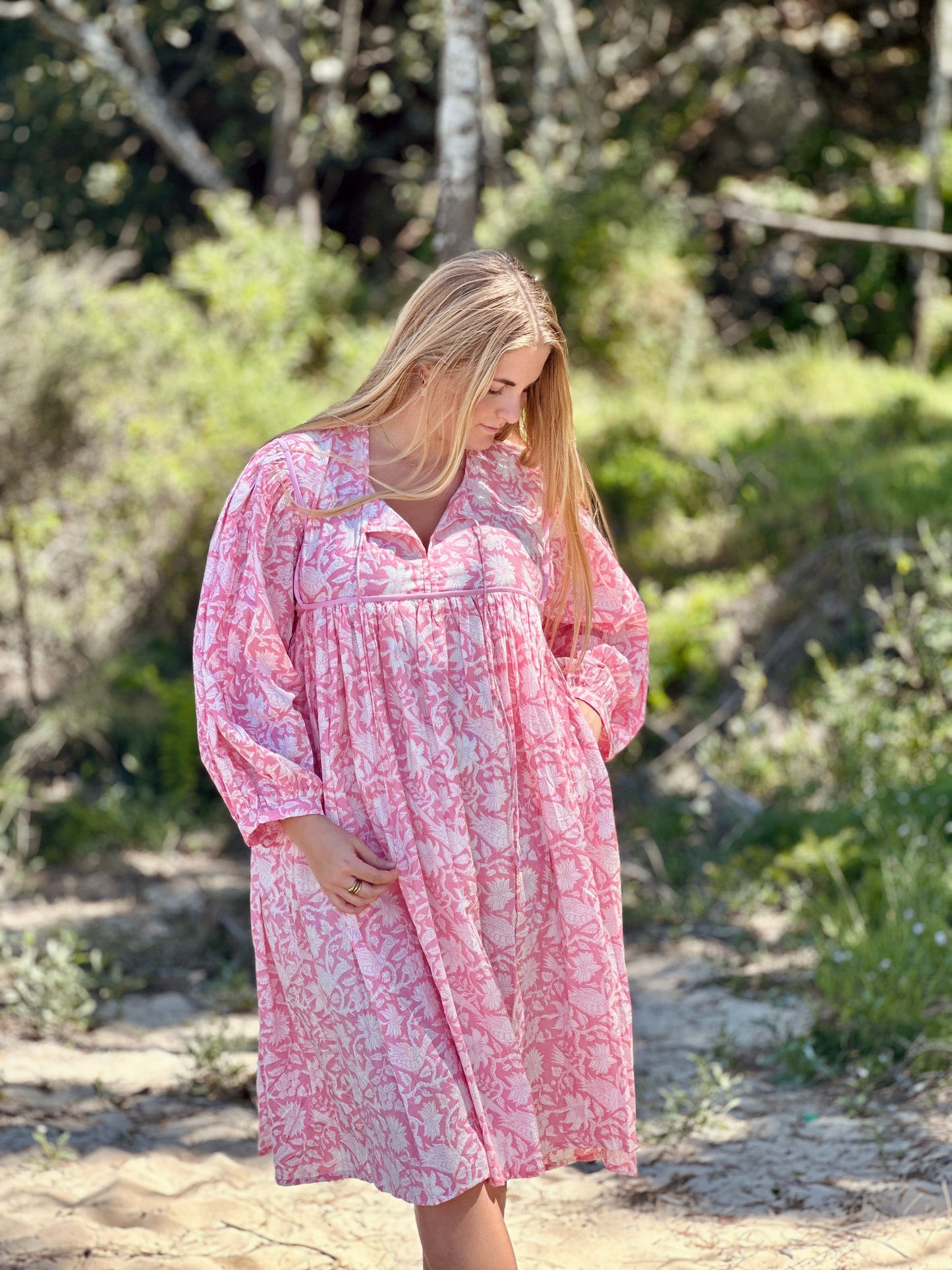 Bagh Midi Dress - Blush Pink