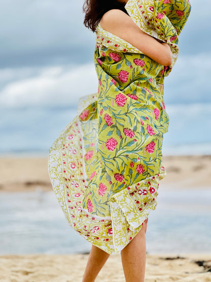 Jasmine Hand Printed Sarong