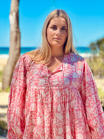 Bagh Midi Dress - Blush Pink