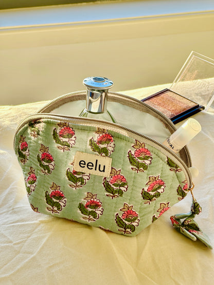 Tara Petite Pouch | Aqua Dream Cotton Mini Case