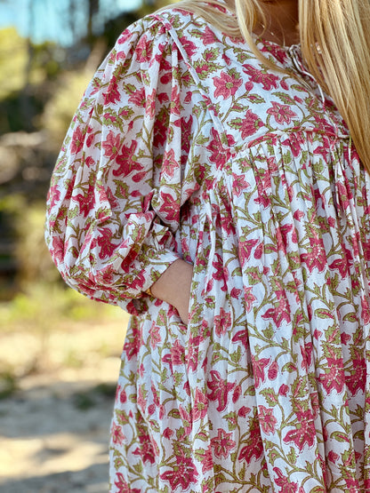 Rutoo Mini Dress - Rosewood Garden | Petite Friendly