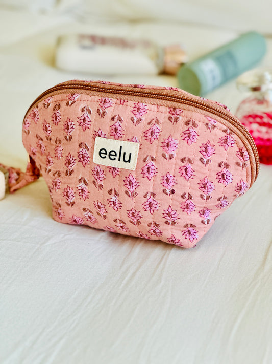 Tara Petite Pouch | Nude Pink Cotton Mini Case