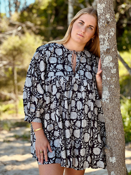 Sitaraa Mini Dress - Midnight Black