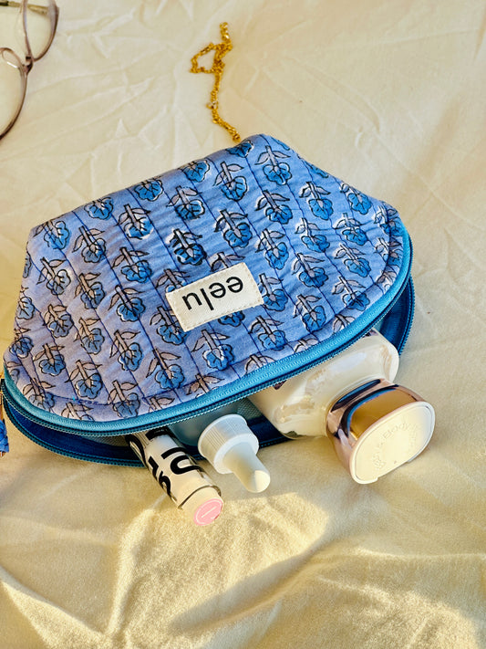 Tara Petite Pouch | Blue Haze Cotton Mini Case