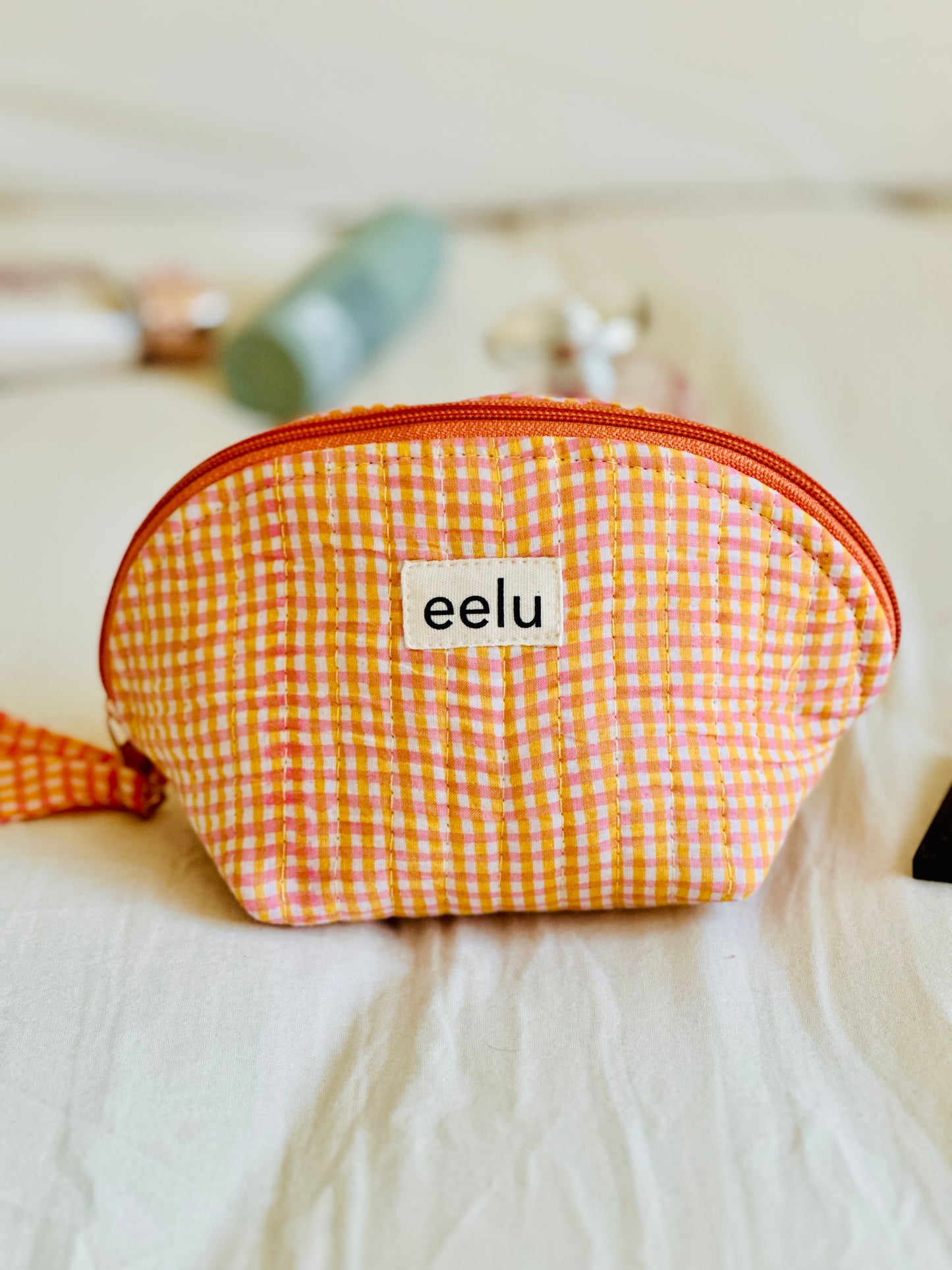 Tara Petite Pouch | Citrusy Orange Cotton Mini Case