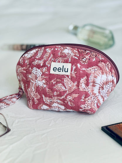 Tara Petite Pouch | Mauve Bloom Cotton Mini Case