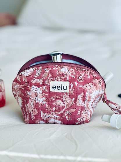 Tara Petite Pouch | Mauve Bloom Cotton Mini Case